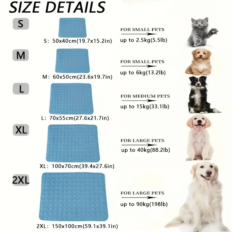 Sommer-Kühlmatte für Hunde & Katzen – Atmungsaktiv, waschbar