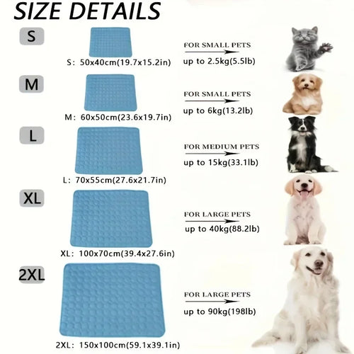 Sommer-Kühlmatte für Hunde & Katzen – Atmungsaktiv, waschbar
